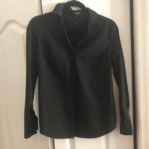 Black Express long sleeve collared shirt